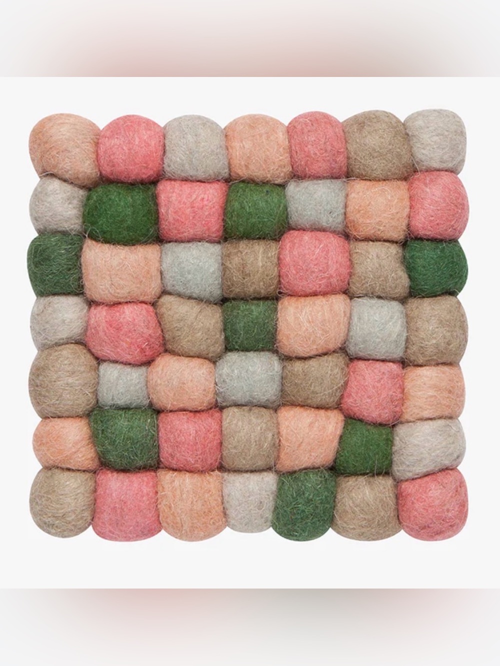 NWT- Danica Heirloom Felted Wool Trivet & Anthropologie 100% Cotton Dishtowel